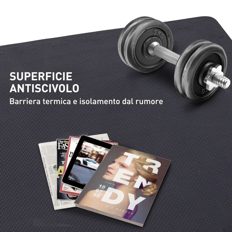 HOMCOM Tappeto Puzzle Gioco per Bambini Cameretta 32 Pezzi in EVA Morbido Ecologico Atossico Nero 63×63cm