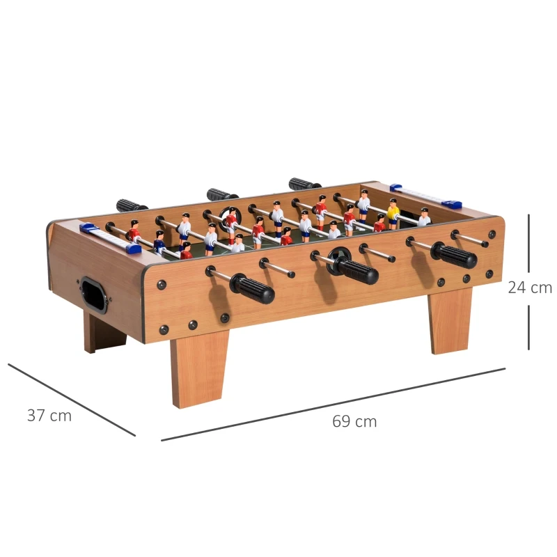 HOMCOM Table baby-foot pour enfants à partir de 3 ans 2 ballons 18 joueurs 69 x 37 x 24 cm