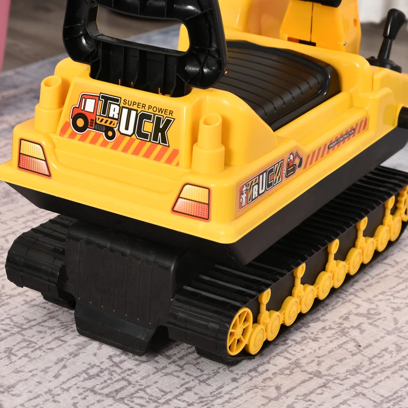 HOMCOM Ride On Excavator Toy Tractors Digger Movable Walker Construction Truck 3 Years
