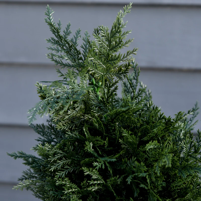 Outsunny Pino Artificiale con Vaso, Pianta Finta Decorativa Interno ed Esterno Alta 150cm, Verde