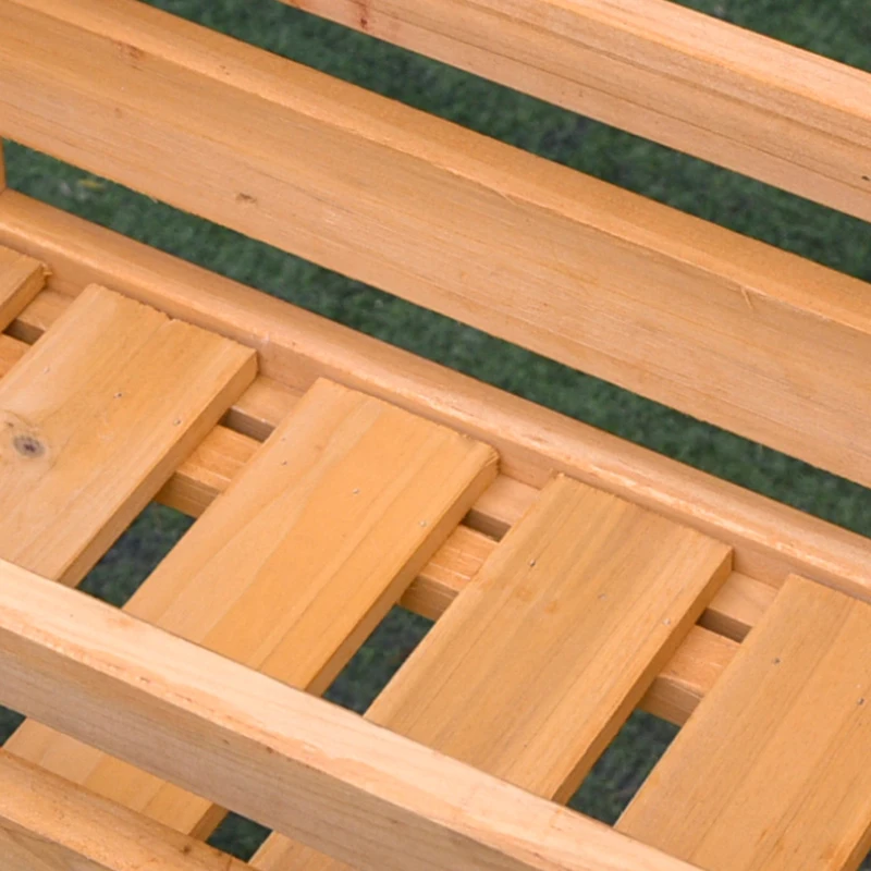 Outsunny Portapiante Modulabile a 3 Pezzi, Fioriera da Esterno con Portavasi in Legno di Abete, Giallo, 50.8x22.8x40.6cm