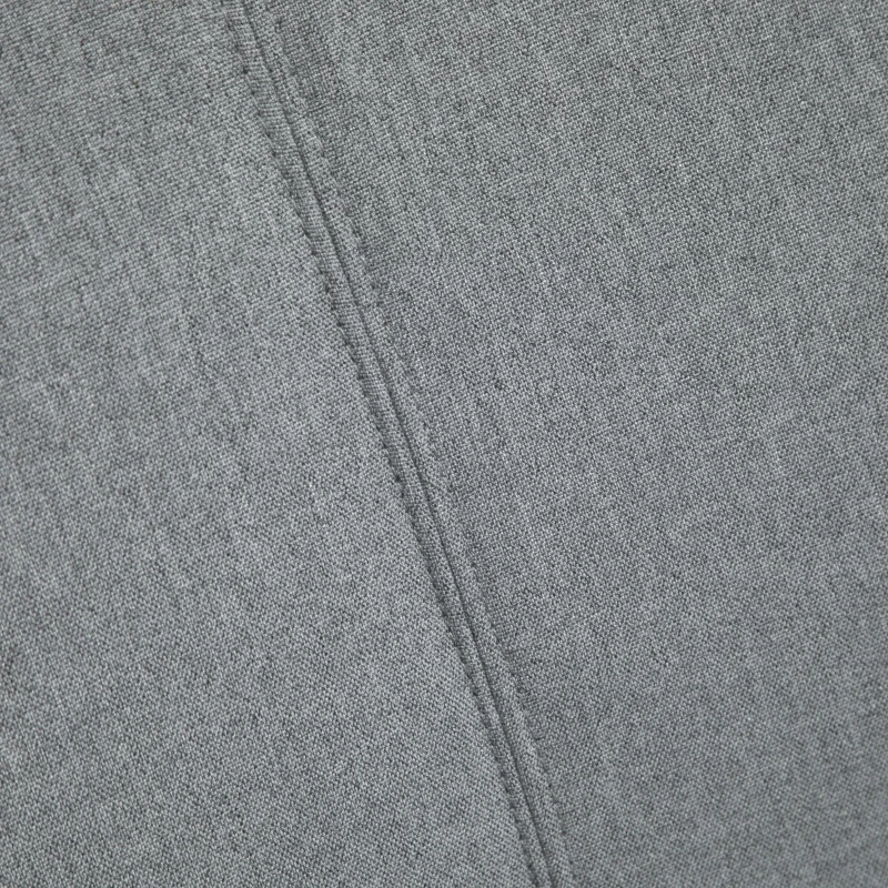 HOMCOM Set Poltrona con Pouf Poggiapiedi Imbottiti, Arredamento Casa e Ufficio in Metallo e Tessuto, Grigio