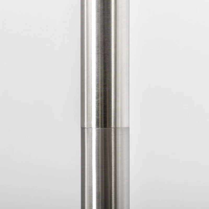 HOMCOM Lampada da Terra Moderna con 3 Paralumi Regolabili in Vetro, Piantana da Terra Design in Metallo, 38-52x25x165cm, Argento