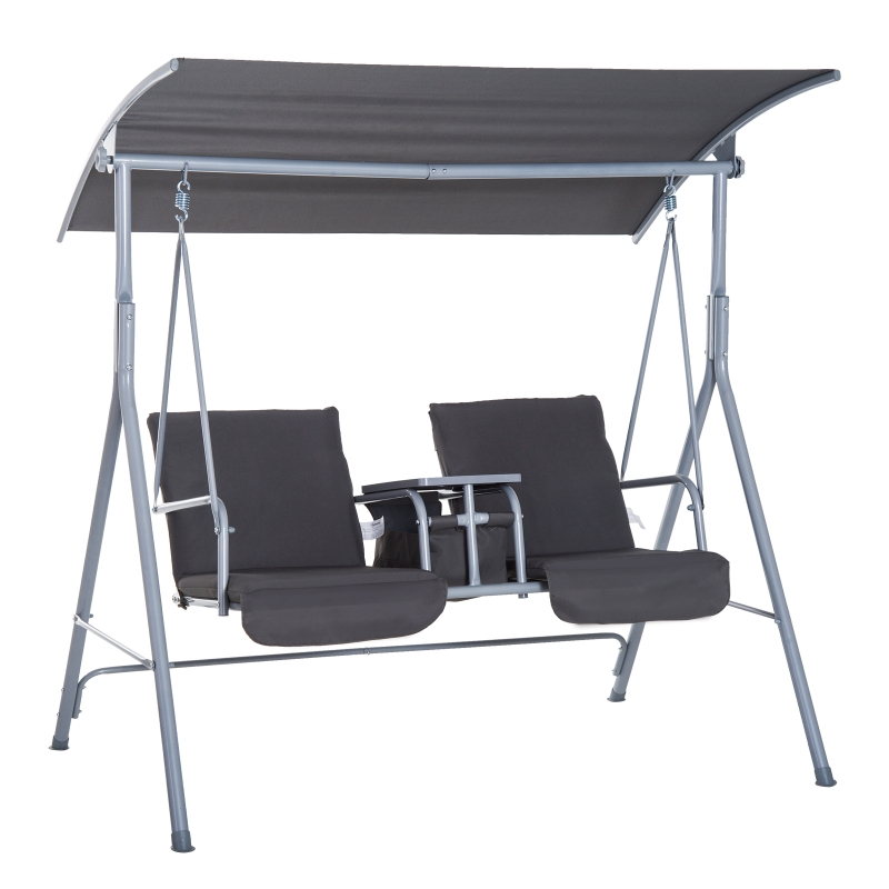 Balancelle design de jardin 2 places acier polyester