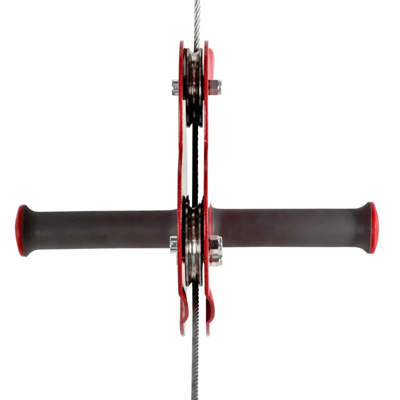 Outsunny outdoor zipline voor kinderen van 3-14 jaar rood 2000 x 28 x 140 cm