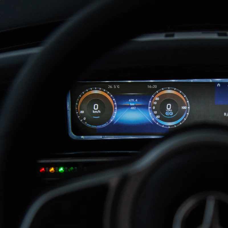 HOMCOM Coche Eléctrico de Policía para Niños Mercedes EQC Batería 12V +3 Años con Mando a Distancia Música Bocina y Faros Doble Apertura 106x68x53 cm Negro