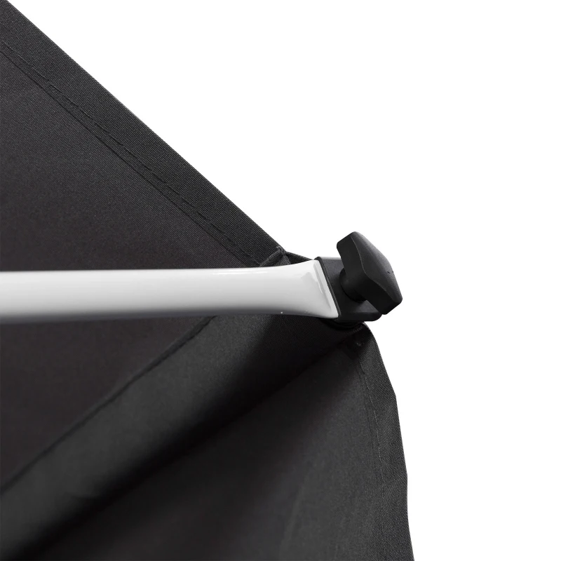 Outsunny Balcony 3 x 1.5m Manual Adjustable Awning DIY Patio Clamp Awning Canopy Grey