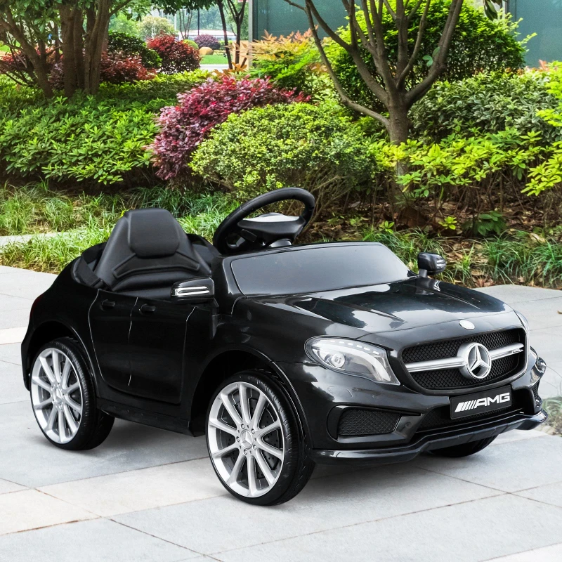 HOMCOM Mercedes Benz GLA Licensed 6V Kids Electric Ride On Car Toy with Remote Control Music Headlight for 3 Years Old Black