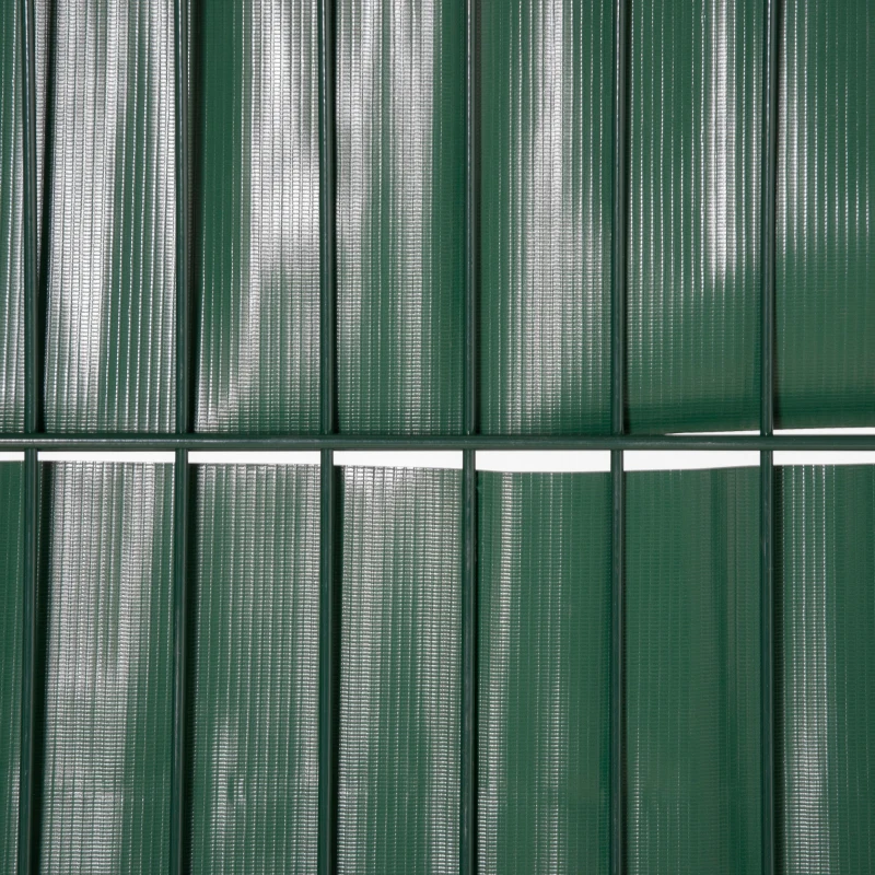 HOMCOM Porta de Vedação de Jardim Aço com Tecido Opaco Maçaneta de Fechadura 3 3 Chaves Porta de Vedação para Exterior Pátio Terraço 97x150cm Verde