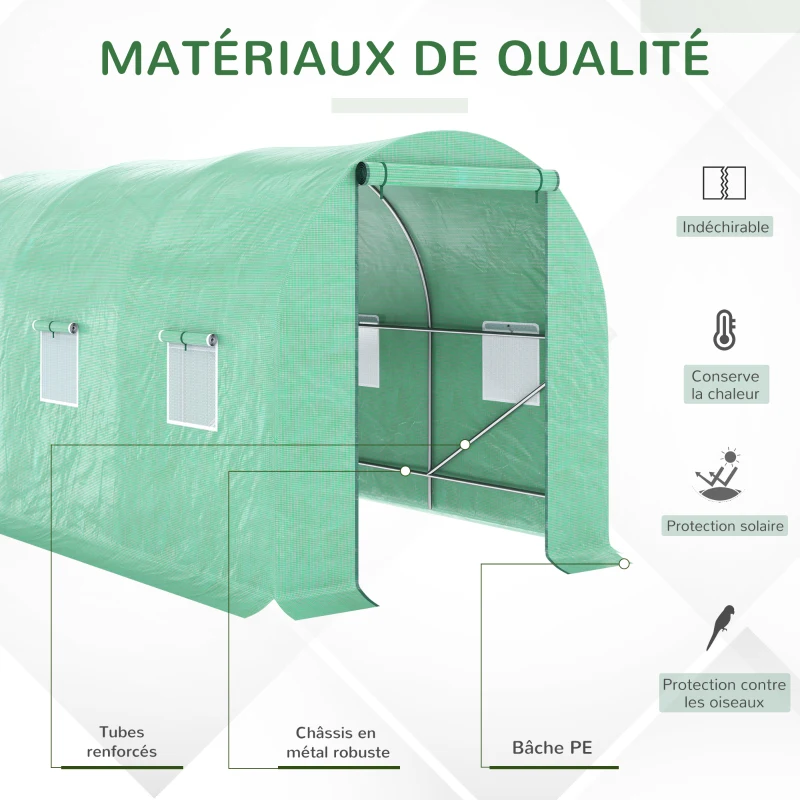 Outsunny Abri de Jardin Métallique 258x206x178 cm