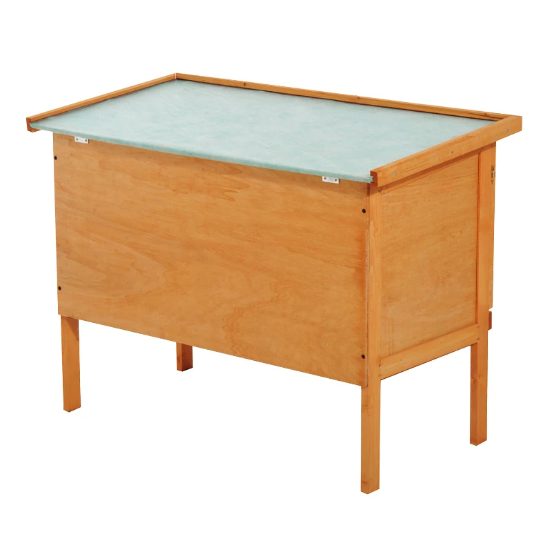 PawHut cusca exterior, pentru iepuri, din lemn, 90x45x65cm