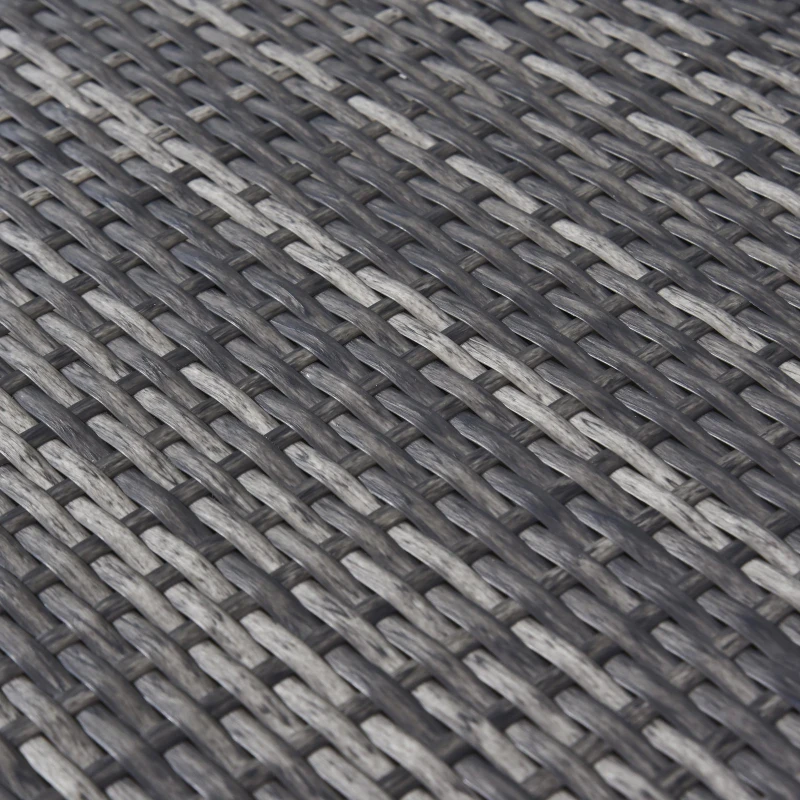 Outsunny Set din 7 Piese Living pentru exterior din Rattan , Gri