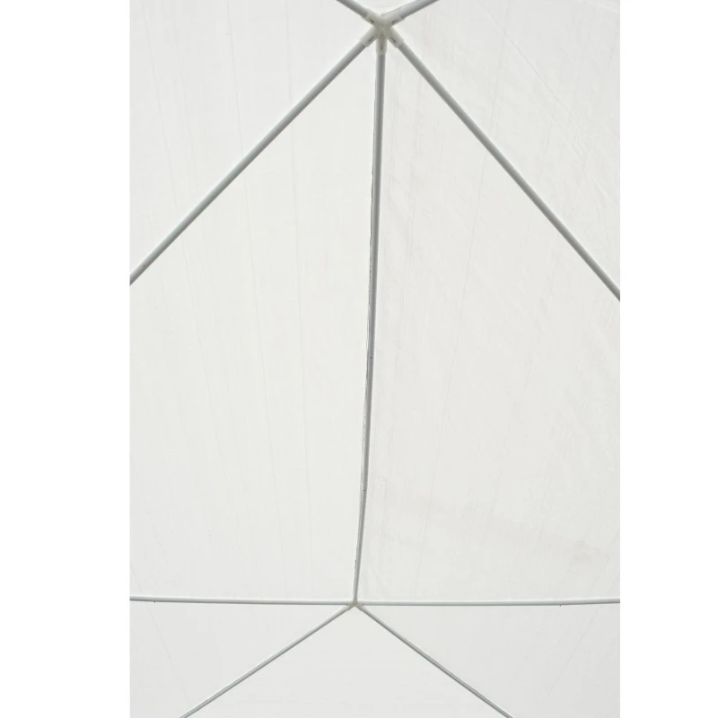 Outsunny Pavilion penrtu Extern Impermeabil din Oțel și PE cu Panouri Detașabile, Alb, 3x6m