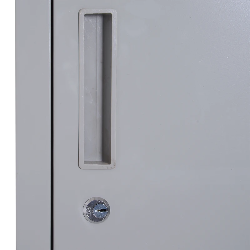 Vinsetto Dulap Metalic Haine – 4 Rafturi, 2 Usi, Gri 38×46×180 cm