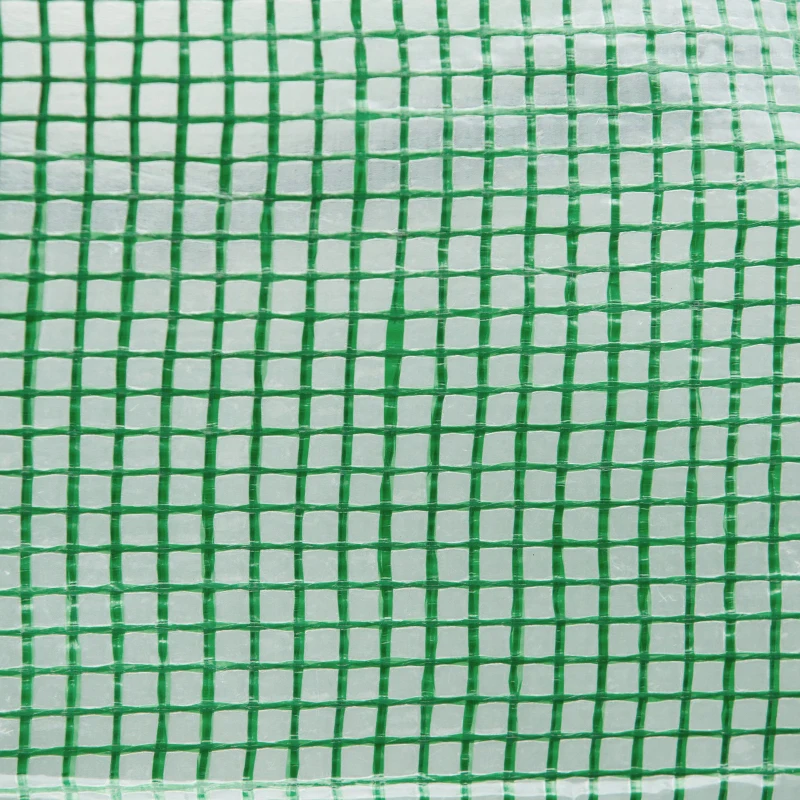 Outsunny Sera Tunel cu Usa care se Ruleaza si Ferestre cu Copertina PE si Structura din Otel, 150x300x200cm, Verde(m-8)
