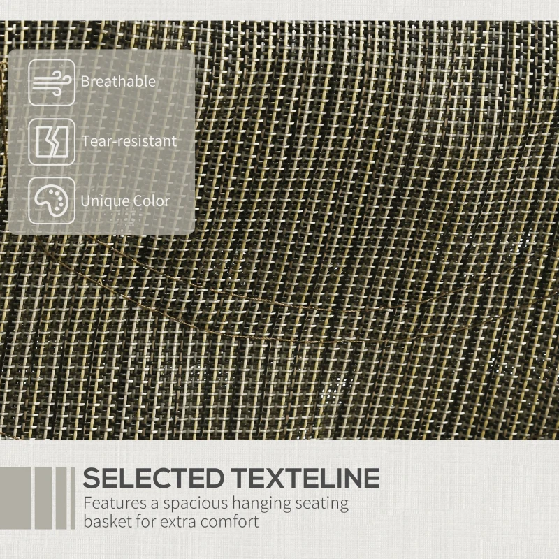 Outsunny fotoliu suspendat, cu 2 locuri, pentru gradina, maro