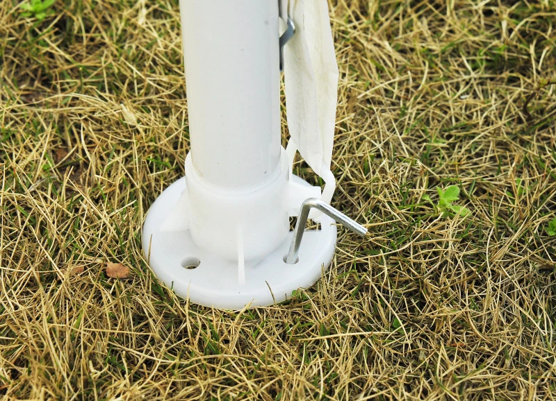 Outsunny Gazebo pentru Grădină Cort pentru Extern Impermeabil Schelet din Oțel 3x3m Alb