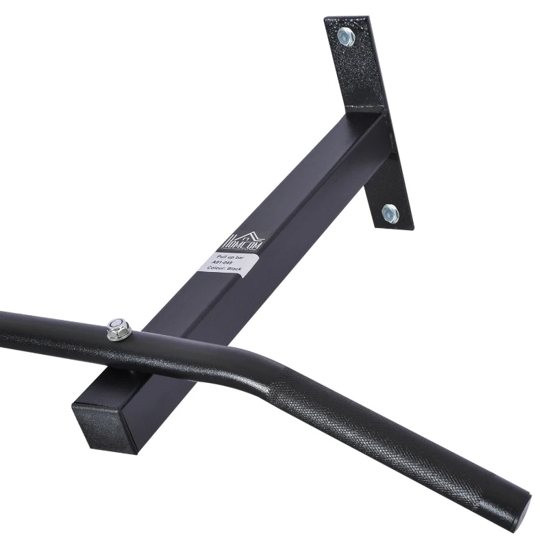 HOMCOM Bara Flotari la Perete Profesionala cu Schelet in Otel, 116 x 43 x 20cm, Negru