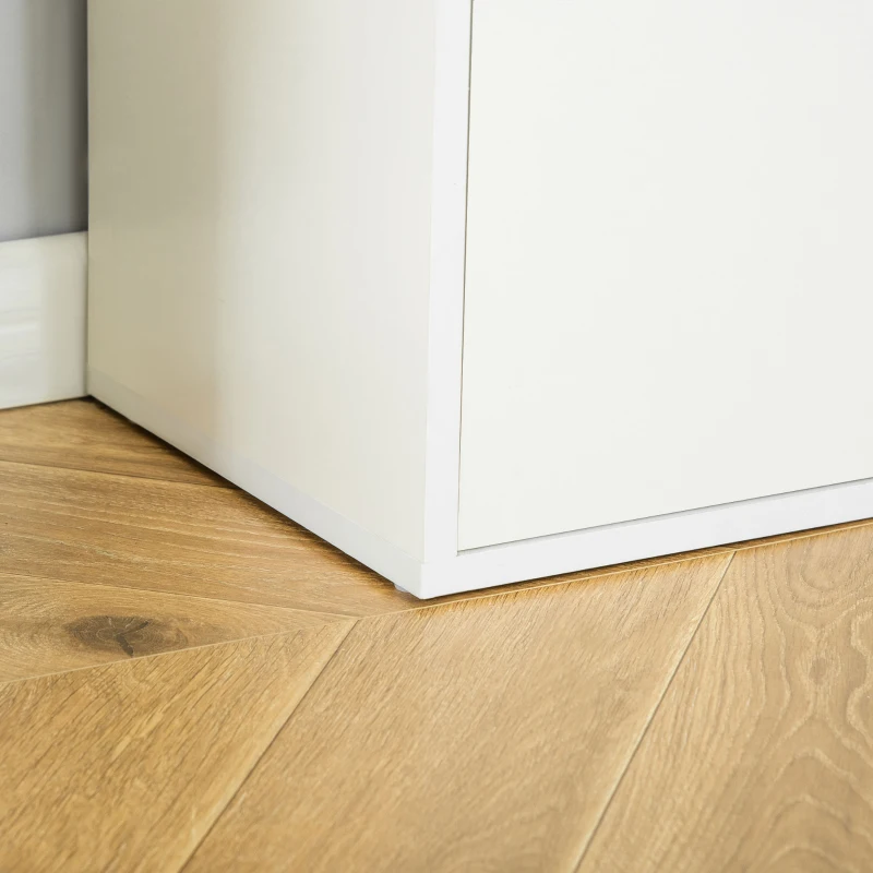 Homcom Biblioteca Alba 59×29×180 cm – 4 Etajere + Dulapior cu Usi