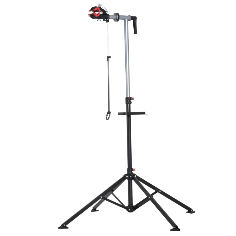 HOMCOM suport reparare bicicleta 75x75x100-160cm, negru
