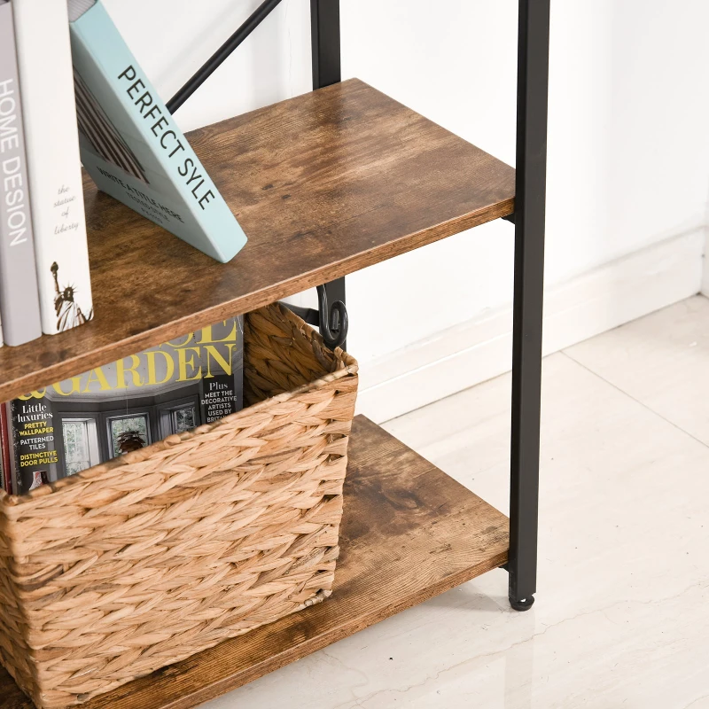 HOMCOM raft stil industrial, 3 nivele, 120x30x76 cm