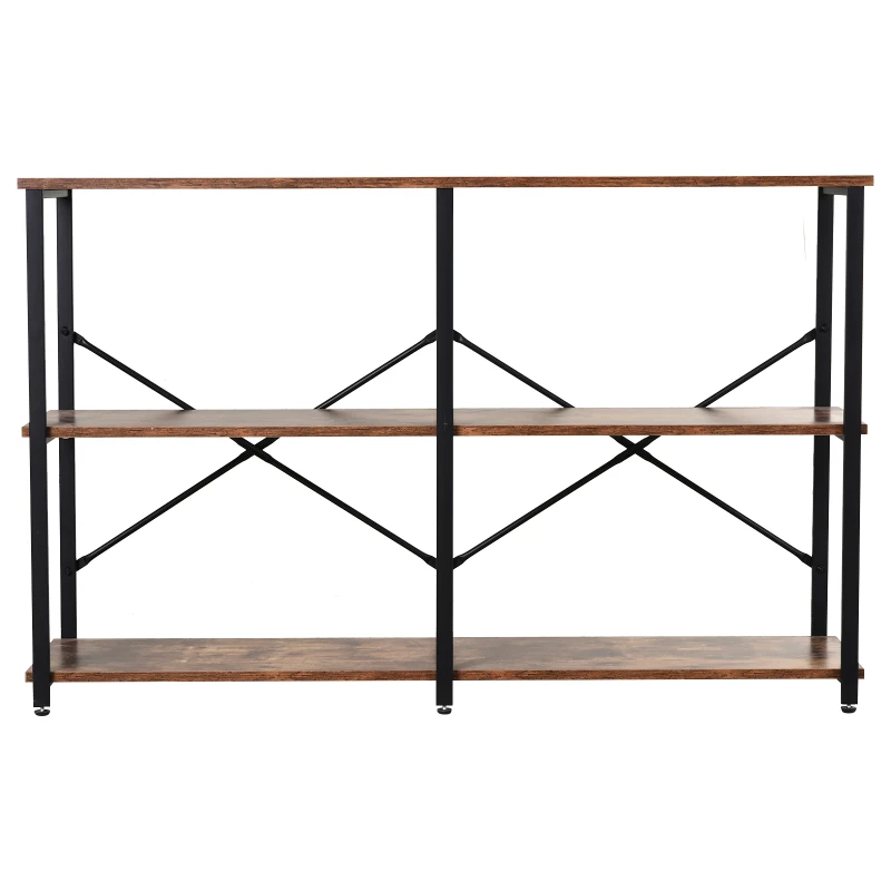 HOMCOM raft stil industrial, 3 nivele, 120x30x76 cm