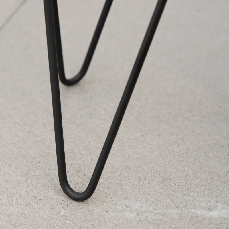 Outsunny Ghiveci set 2 bucati cu suport metalic pentru amenajarea spatiilor interioare si exterioare negru