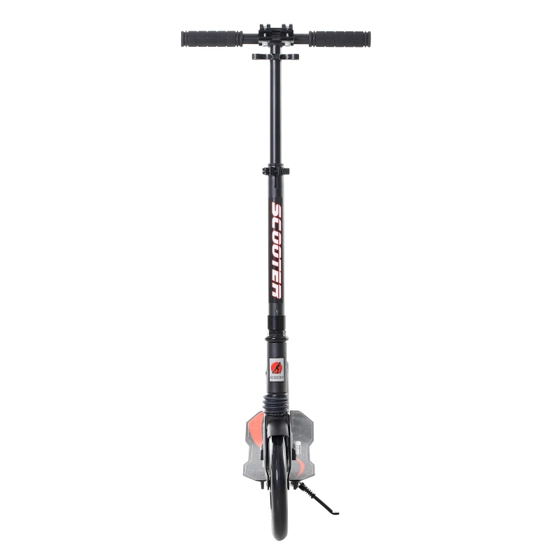 Homcom Trotineta pentru Adulti Pliabila din Aluminiu cu Manubriu Reglabil Negru