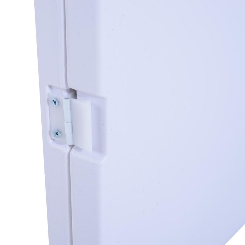 Outsunny Masa Pliabila tip Valiza pentru Camping si Picnic in Polietilene, Alb, 122x61x59/74cm