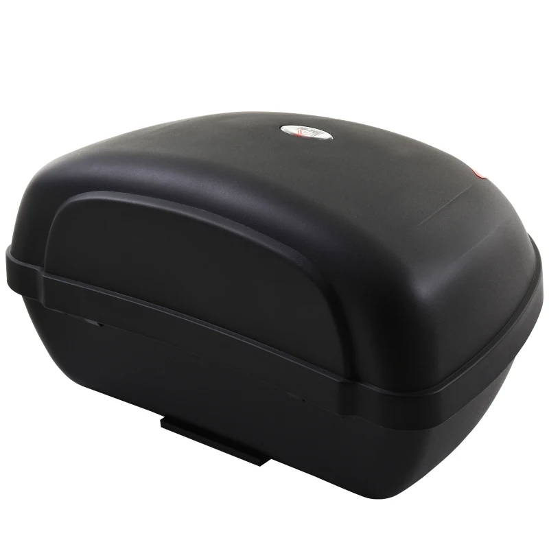 HOMCOM Cutie pentru Casca pentru Motocicleta 48L cu 2 chei din PP Negru 59 x 43 x33cm