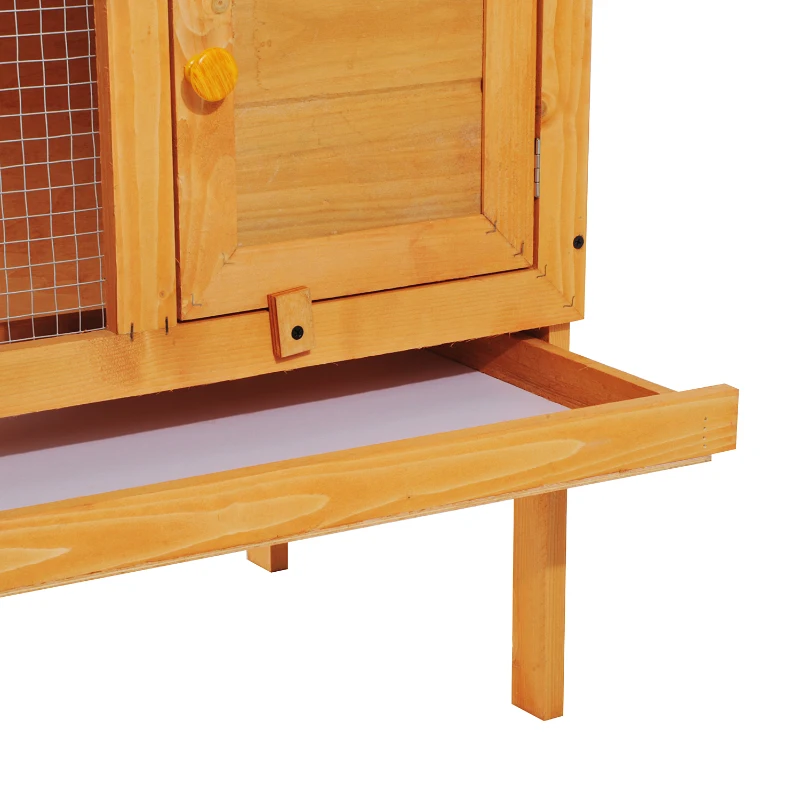 PawHut cusca exterior, pentru iepuri, din lemn, 90x45x65cm
