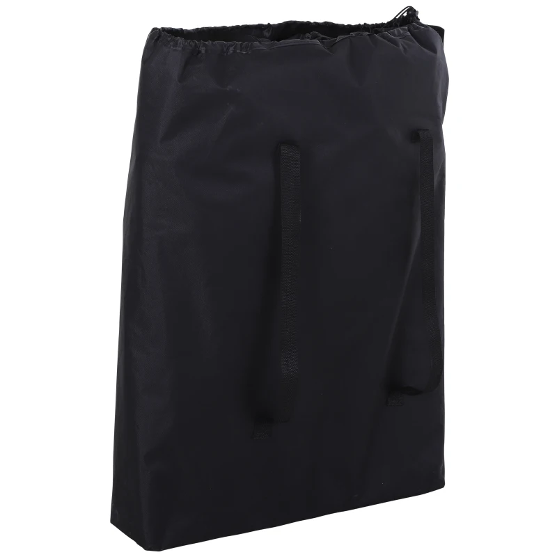Outsuny Scaun Bancuta pentru Camping Pliabila 6 Locuri Negru 306cm x 48cm x82cm