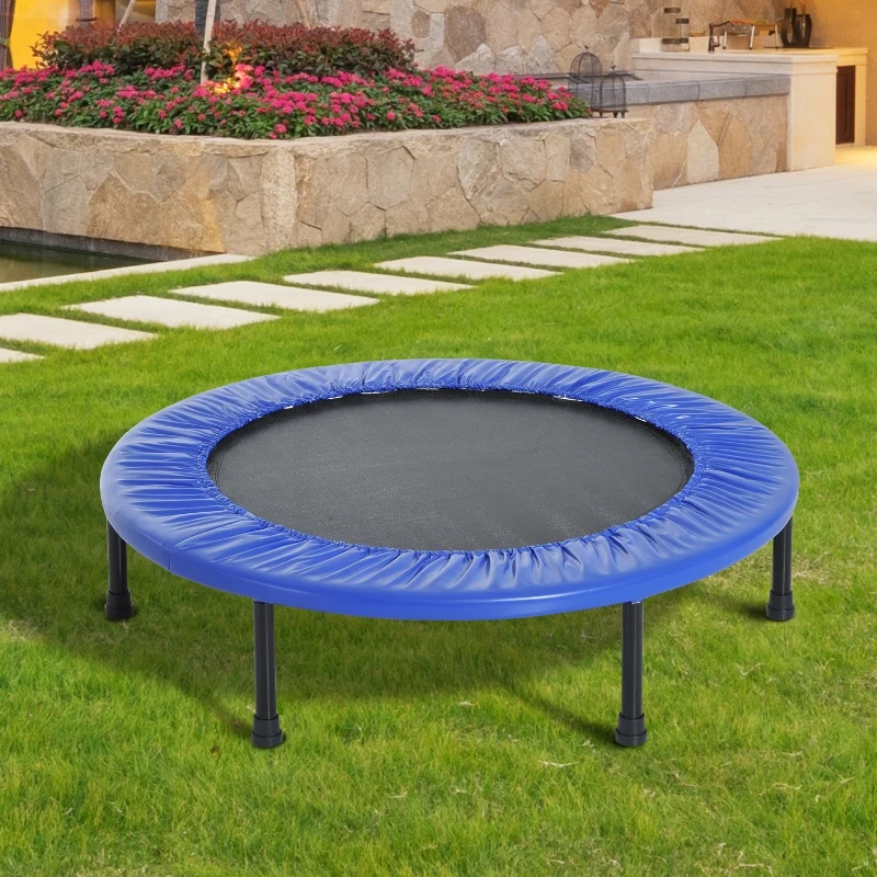 HomCom Saltea Elastica pentru Fitness 30 Arcuri in PP, PVC Φ91x22.5cm