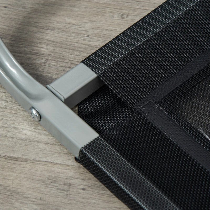 PawHut Saltea pentru caini pentru spatii interioare si exterioare Capacitate de pana la 32kg cu material care permite trecerea aerului 130x90x20cm negru