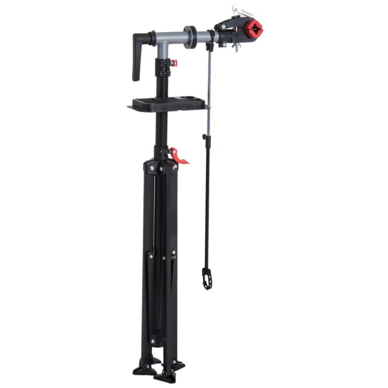 HOMCOM suport reparare bicicleta 75x75x100-160cm, negru