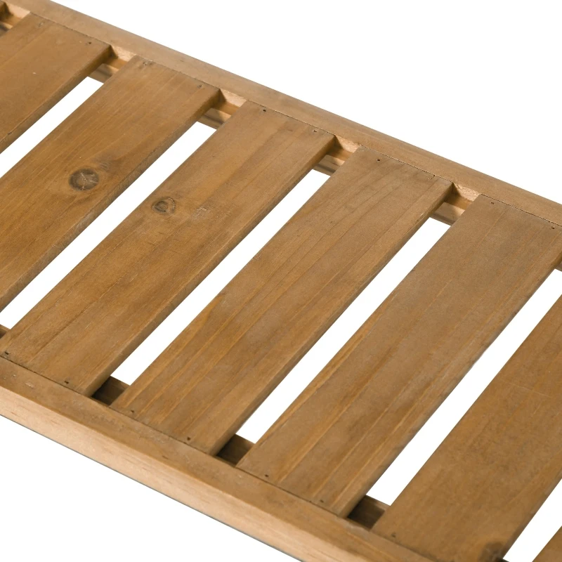 Outsunny Scarita Suport Plante cu 3 Rafturi care se Inchid de Exterior, din Lemn de Brad, 101x83x88cm
