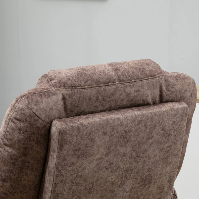 Homcom Fotoliu Relax Maro – inclinabil Manual cu Material Textil