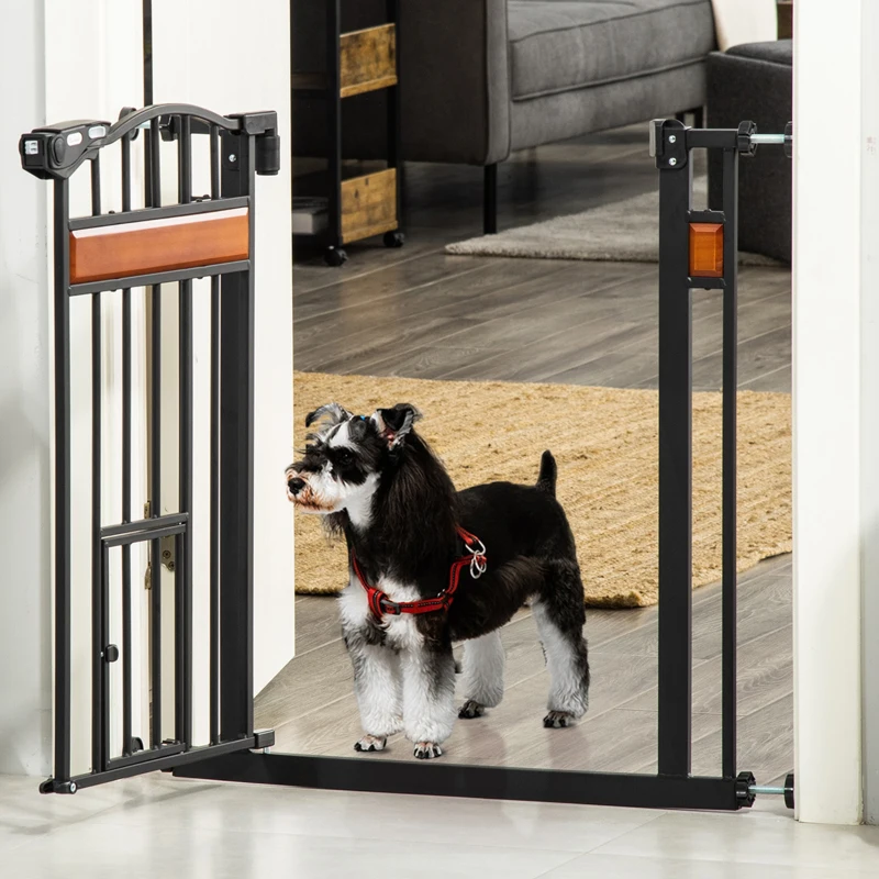 PawHut Portita pentru caini cu fixare prin apasare, extensibila 74-80 cm