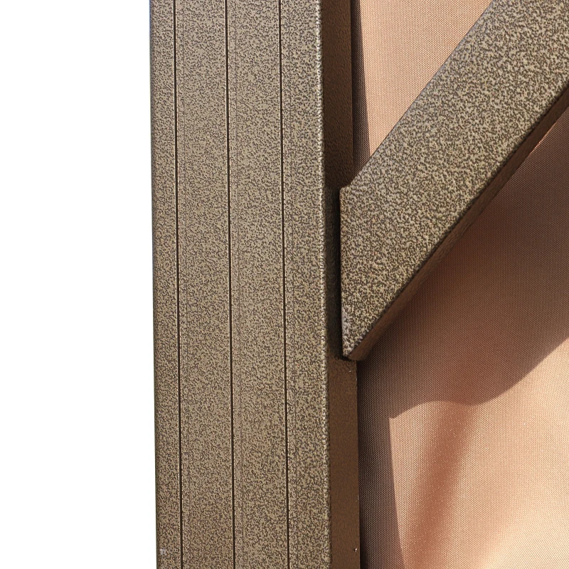 Outsunny Foisor cu Perdele Laterale Schelet in Aluminiu,Maro si Negru 3x3m