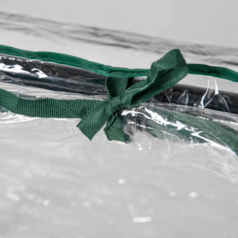 Outsunny Mini Sera de Gradina cu 2 Ferestre Rulou si Copertina PVC Anti-UV, 120x60x60cm, Transparenta