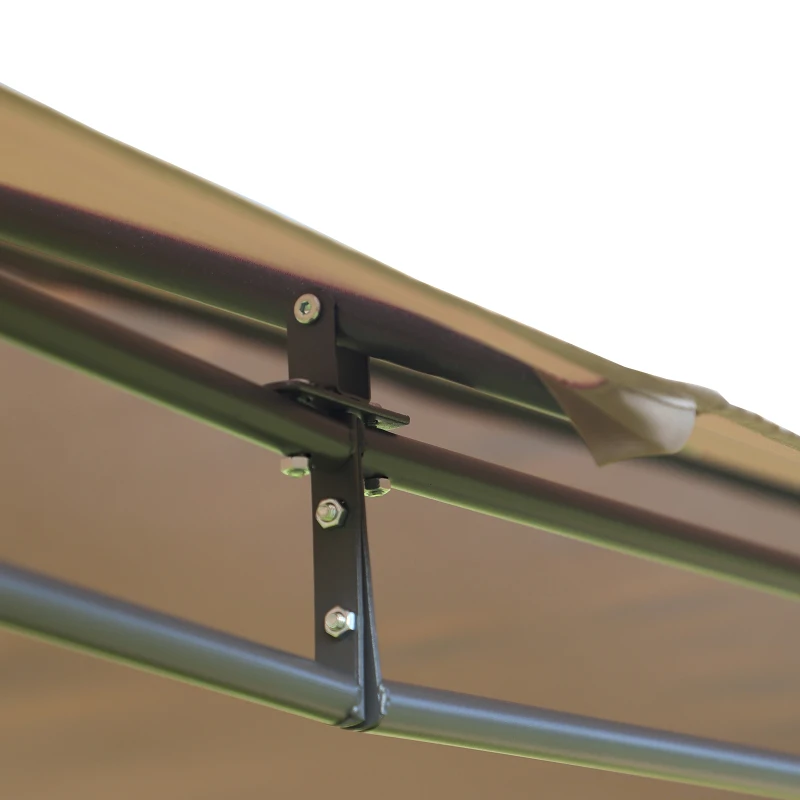 Outsunny Foișor de Grădină cu 6 Pereți Detașabili, Cadru Metalic și Țesătură din Poliester, 4x3x2,72 m, Bej