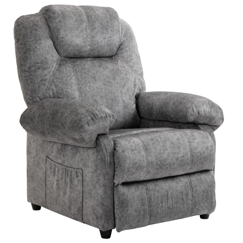 HOMCOM Manual Recliner Fabric Club Chair Home Theater Seating
