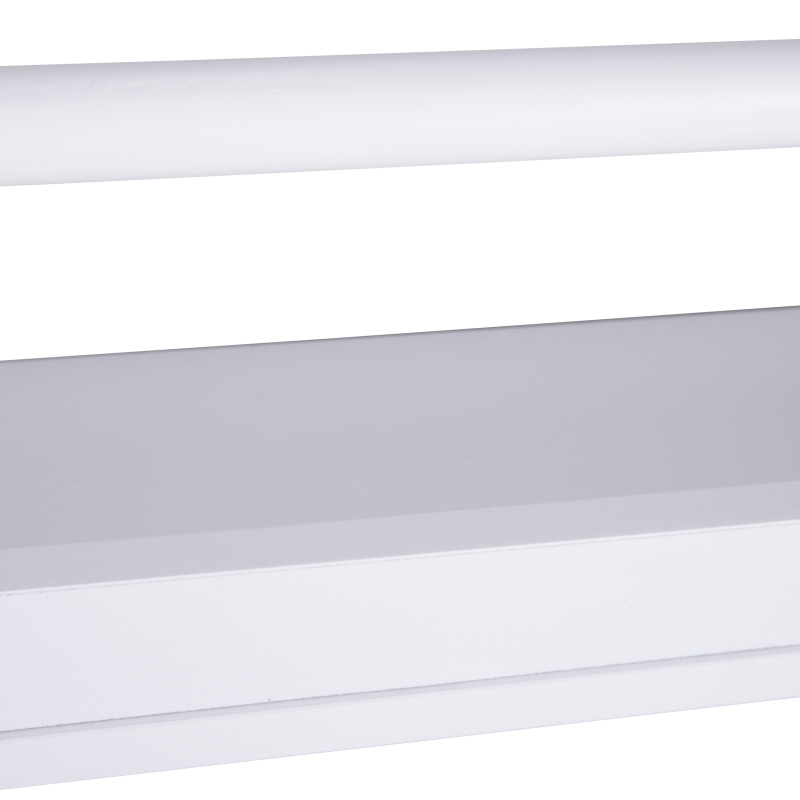 HOMCOM Librarie Etajera de Perete 4 Rafturi din Lemn Alb 59 x 12 x 113cm(m-9)