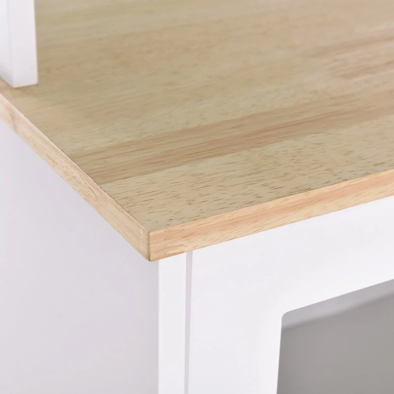 Buffet modern Homcom din lemn MDF alb cu 2 vitrine 80 x 37 x 183 cm(m-10)