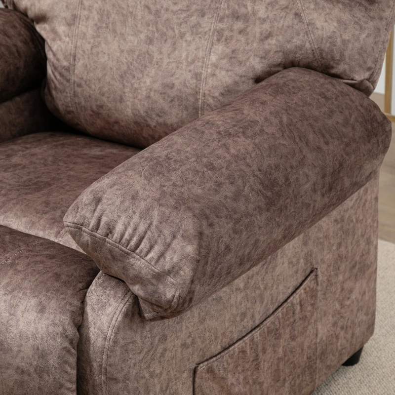 Homcom Fotoliu Relax Maro – inclinabil Manual cu Material Textil