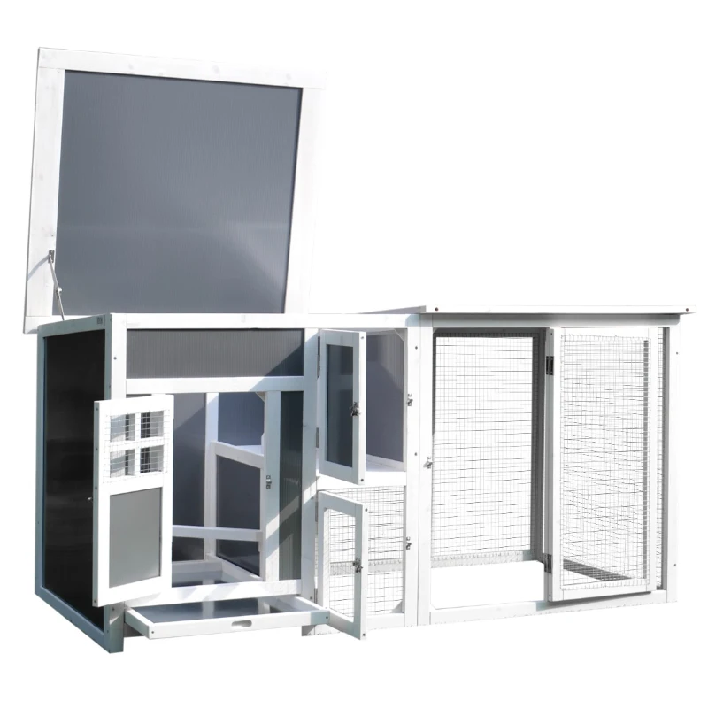 PawHut cotet de exterior, acoperis impermeabil 160x75x80cm(m-11)