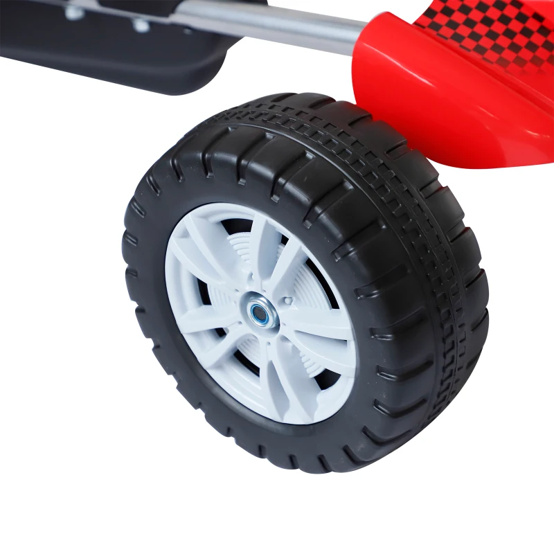 HOMCOM Go Kart cu Pedale pentru Copii 3 Ani, Rosu