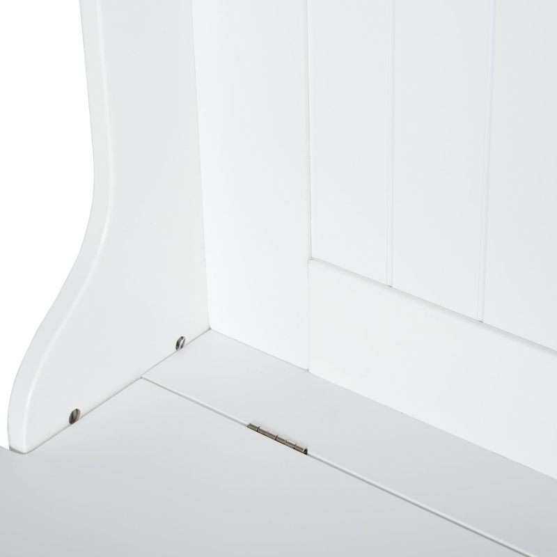HOMCOM Cuier cu Banca & Depozitare – MDF Alb, 71,5×170 cm(m-9)