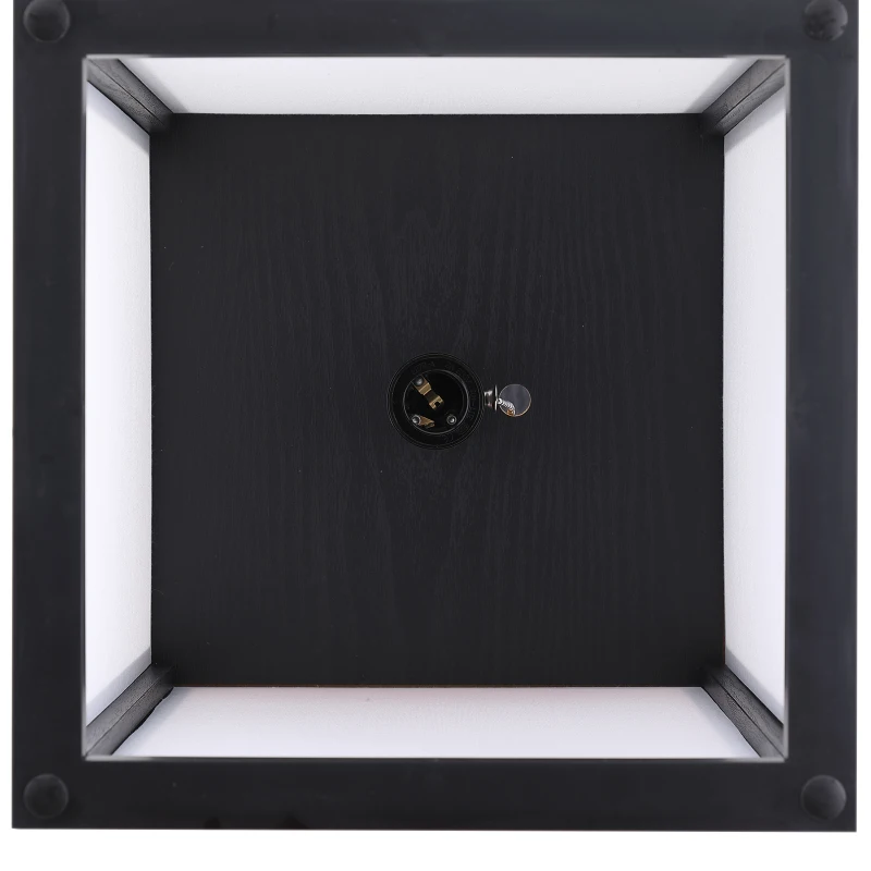Homcom Lampa Pom 160 cm – Negru cu Rafturi pe 3 Niveluri