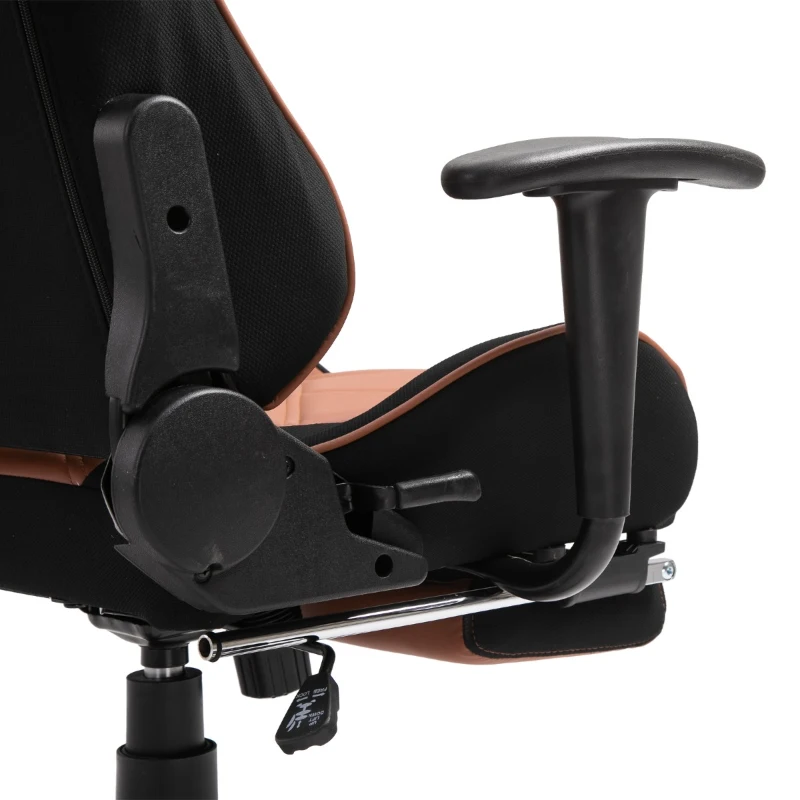 Vinsetto scaun rotativ si ajustabil pentru birou, negru si maro